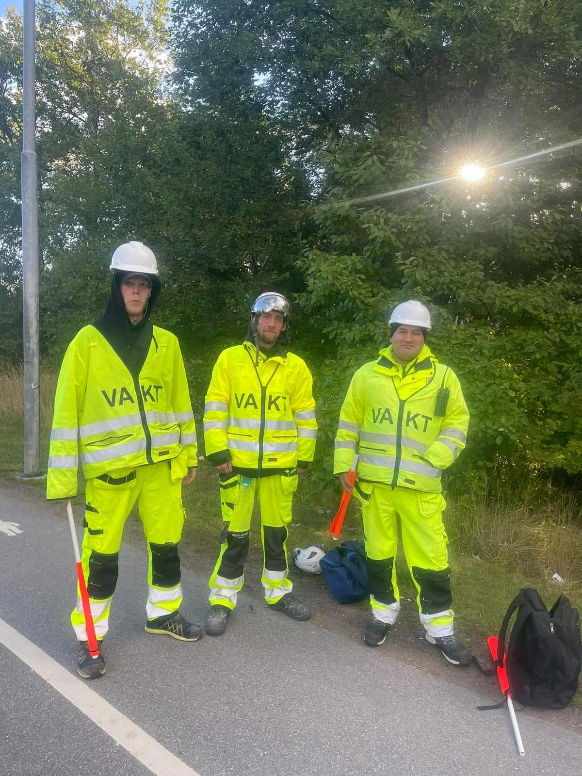 Vaktteam på plats
