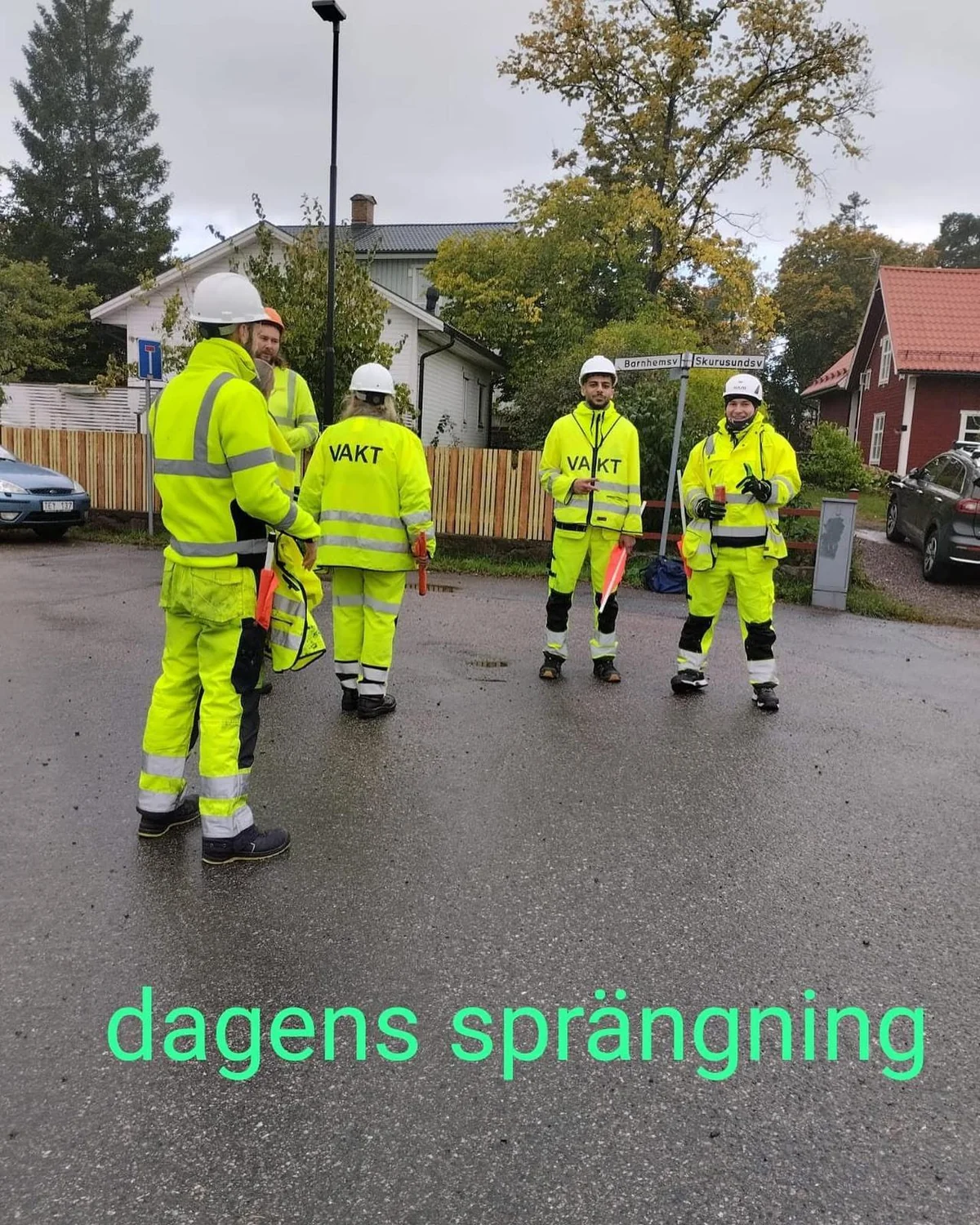 Vakter vid sprängning
